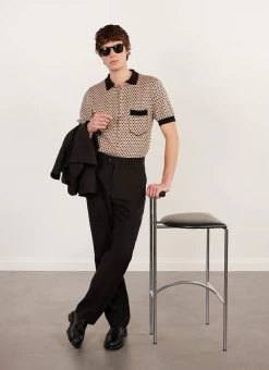 Casa Piccante Shirt | Knitted Cotton | Rust Jacquard 21 Casa Piccante Shirt | Knitted Cotton | Rust Jacquard -Urban Wear Shop PERCIVAL MENSWEAR CASA PICANTE RUST7