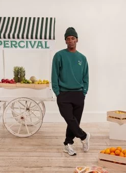 Bramble Sweatshirt | Champion And Percival | Forest 11 Bramble Sweatshirt | Champion And Percival | Forest -Urban Wear Shop PERCIVAL MENSWEAR CHAMPION BRAMBLE FOREST SWEAT