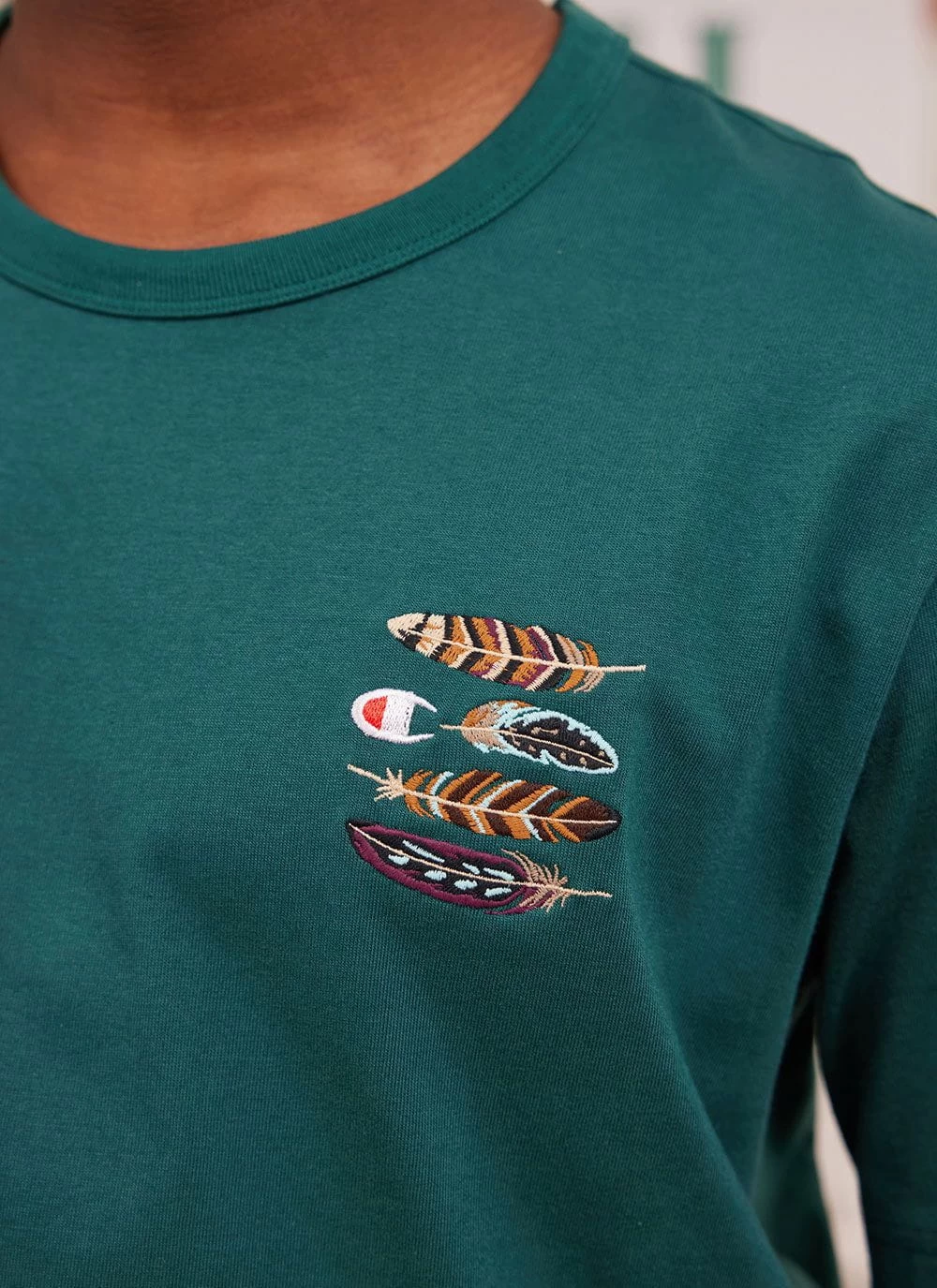 Feathers T Shirt | Champion And Percival | Forest 3 Feathers T Shirt | Champion And Percival | Forest