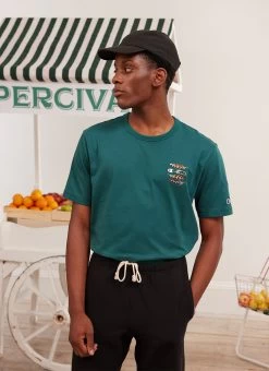 Feathers T Shirt | Champion And Percival | Forest 14 Feathers T Shirt | Champion And Percival | Forest -Urban Wear Shop PERCIVAL MENSWEAR CHAMPION FEATHERS FOREST T3