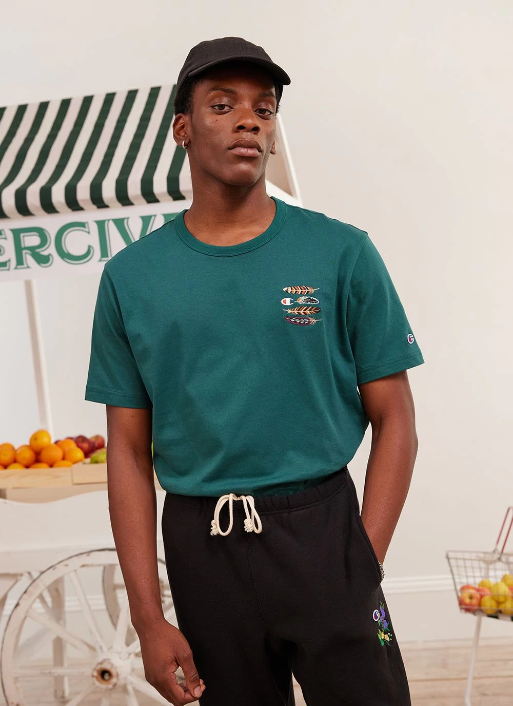 Feathers T Shirt | Champion And Percival | Forest 4 Feathers T Shirt | Champion And Percival | Forest - Image 2