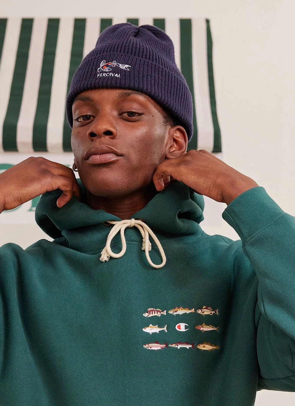 Rare Fish Hoodie | Champion And Percival | Forest 6 Rare Fish Hoodie | Champion And Percival | Forest - Image 4