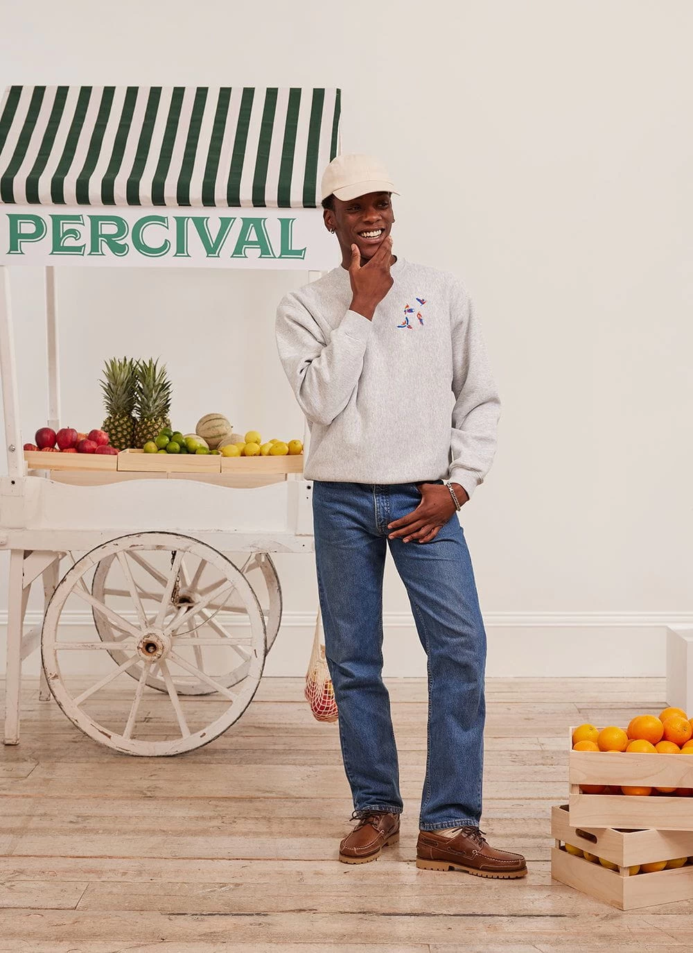 The Menagerie Sweatshirt | Champion And Percival | Heather Grey 4 The Menagerie Sweatshirt | Champion And Percival | Heather Grey - Image 3