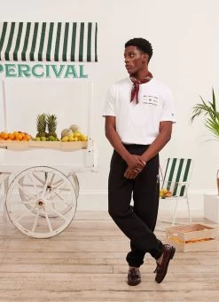 Rare Fish T Shirt | Champion And Percival | Ecru -Urban Wear Shop PERCIVAL MENSWEAR CHAMPION POST RARE FISH ECRU T1