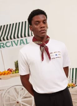 Rare Fish T Shirt | Champion And Percival | Ecru -Urban Wear Shop PERCIVAL MENSWEAR CHAMPION POST RARE FISH ECRU T55