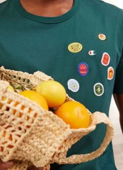 Perci-Post Stamps T Shirt | Champion And Percival | Forest