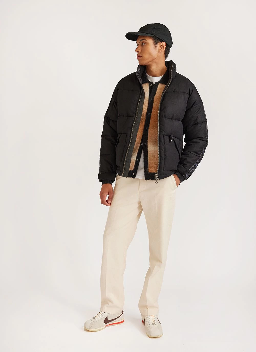 Checker Gradient Bobcat Cardigan | Mohair | Tan 14 Checker Gradient Bobcat Cardigan | Mohair | Tan - Image 12