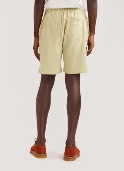 Towelling Shorts | Organic Cotton | Check Sage -Urban Wear Shop PERCIVAL MENSWEAR CHECK TOWEL SAGE14