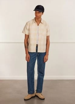 Boxy Clerk Shirt | Ecru Twister | Ecru 10 Boxy Clerk Shirt | Ecru Twister | Ecru -Urban Wear Shop PERCIVAL MENSWEAR CLERK SHIRT ECRU TWISTER ECRU3