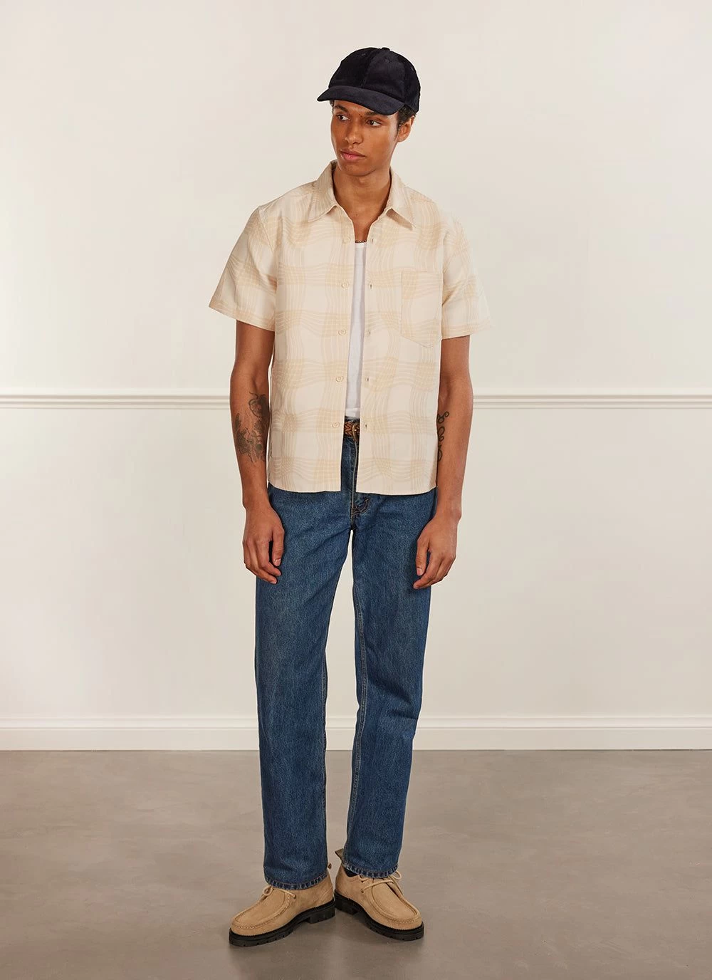 Boxy Clerk Shirt | Ecru Twister | Ecru 5 Boxy Clerk Shirt | Ecru Twister | Ecru - Image 3