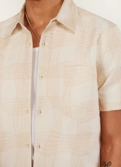 Boxy Clerk Shirt | Ecru Twister | Ecru 11 Boxy Clerk Shirt | Ecru Twister | Ecru -Urban Wear Shop PERCIVAL MENSWEAR CLERK SHIRT ECRU TWISTER ECRU4