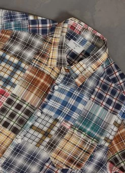 Clerk Shirt | Zinger Patchwork | Multi -Urban Wear Shop PERCIVAL MENSWEAR CLERK SHIRT ZINGER PATCHWORK SHIRT 11