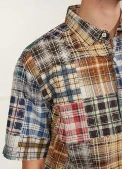 Clerk Shirt | Zinger Patchwork | Multi -Urban Wear Shop PERCIVAL MENSWEAR CLERK SHIRT ZINGER PATCHWORK SHIRT 6