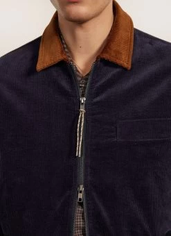 Contrast Collar Auxiliary Overshirt | Corduroy | Navy -Urban Wear Shop PERCIVAL MENSWEAR CONTRAST COLLAR NAVY 12