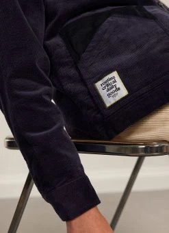 Contrast Collar Auxiliary Overshirt | Corduroy | Navy -Urban Wear Shop PERCIVAL MENSWEAR CONTRAST COLLAR NAVY 17