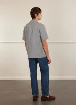 Short Sleeve Cuban Shirt | Linen | Light Blue 12 Short Sleeve Cuban Shirt | Linen | Light Blue -Urban Wear Shop PERCIVAL MENSWEAR CUBAN LINEN SHIRT LIGHT BLUE3