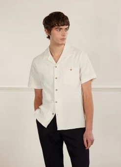 Cuban Shirt | Seersucker | Ecru