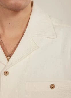 Cuban Shirt | Seersucker | Ecru 15 Cuban Shirt | Seersucker | Ecru -Urban Wear Shop PERCIVAL MENSWEAR CUBAN SEERSUCKER SHIRT ECRU7