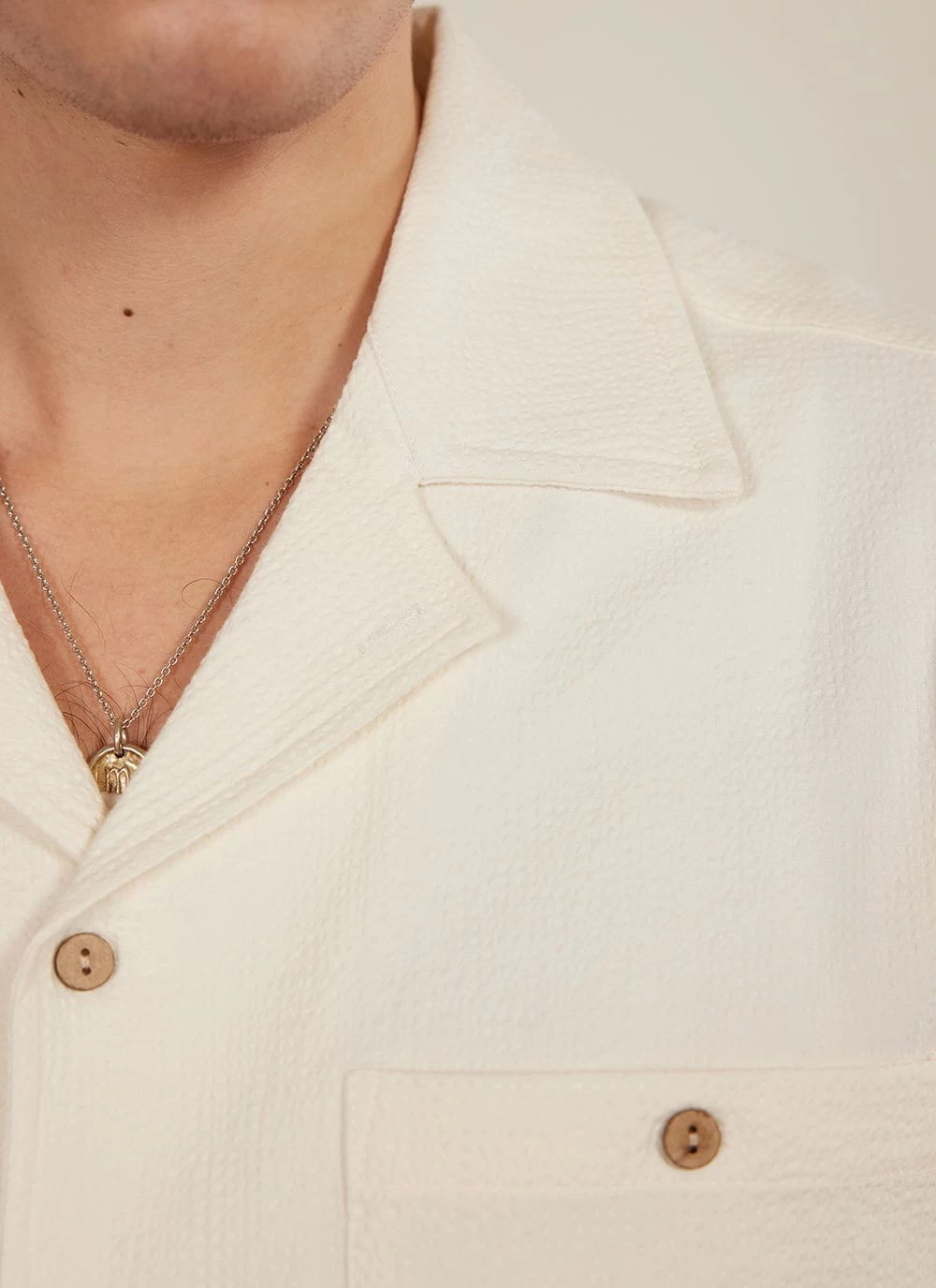 Cuban Shirt | Seersucker | Ecru 8 Cuban Shirt | Seersucker | Ecru - Image 6