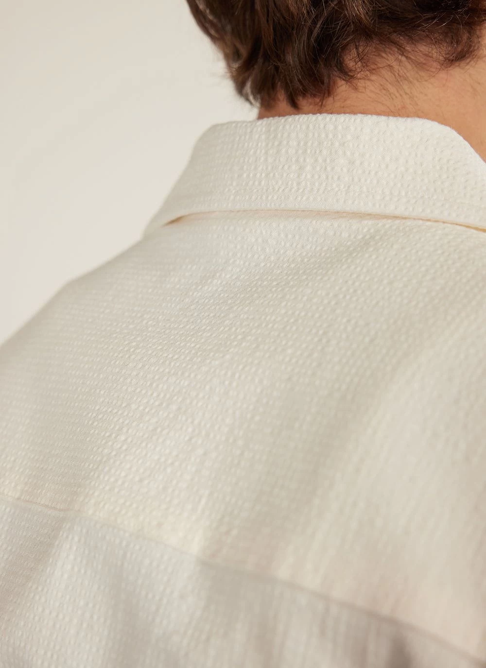 Cuban Shirt | Seersucker | Ecru 10 Cuban Shirt | Seersucker | Ecru - Image 8