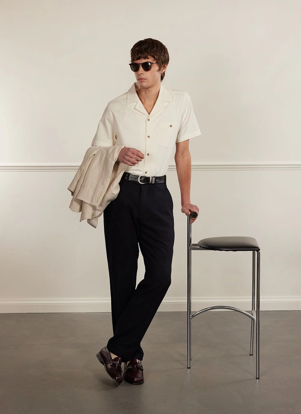 Cuban Shirt | Seersucker | Ecru 7 Cuban Shirt | Seersucker | Ecru - Image 5