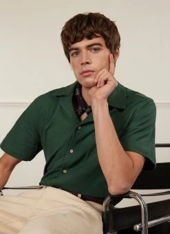 Cuban Shirt | Seersucker | Forest 12 Cuban Shirt | Seersucker | Forest -Urban Wear Shop PERCIVAL MENSWEAR CUBAN SEERSUCKER SHIRT FOREST6