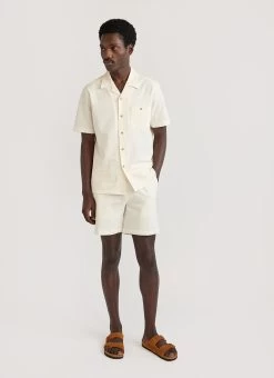 Shorts | Seersucker | Ecru 12 Shorts | Seersucker | Ecru -Urban Wear Shop PERCIVAL MENSWEAR CUBAN SHIRT SEERSUCKER ECRU11