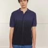 Dip Dab Knitted Shirt | Organic Cotton | Blue -Urban Wear Shop PERCIVAL MENSWEAR DIP DAB BLUE