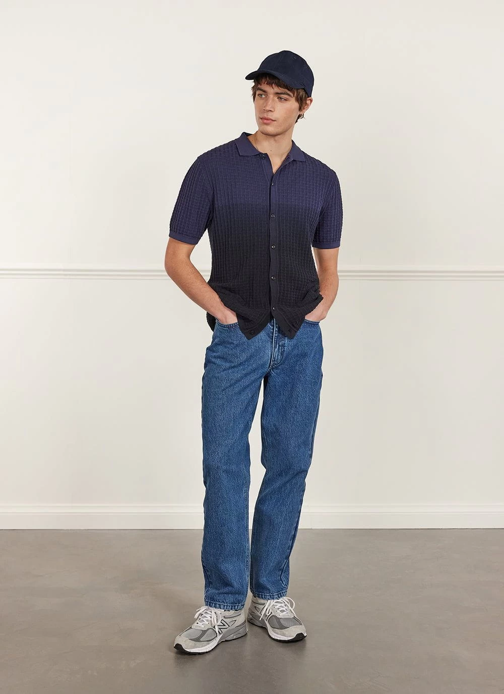 Dip Dab Knitted Shirt | Organic Cotton | Blue 5 Dip Dab Knitted Shirt | Organic Cotton | Blue - Image 3