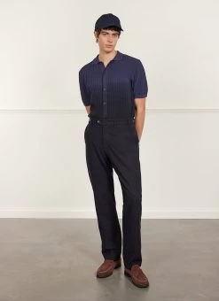 Dip Dab Knitted Shirt | Organic Cotton | Blue 12 Dip Dab Knitted Shirt | Organic Cotton | Blue -Urban Wear Shop PERCIVAL MENSWEAR DIP DAB KNITTED SHIRT BLUE6