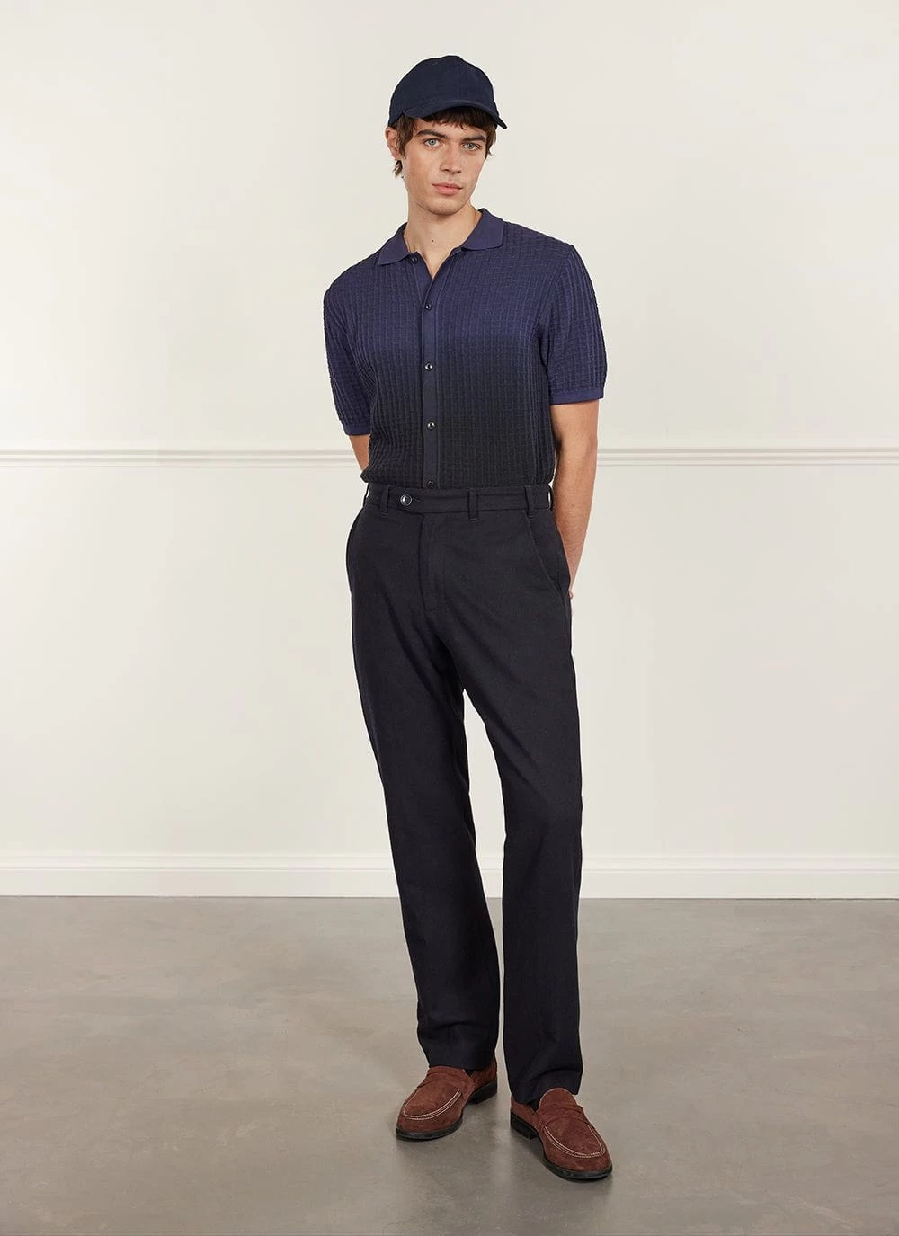 Dip Dab Knitted Shirt | Organic Cotton | Blue 6 Dip Dab Knitted Shirt | Organic Cotton | Blue - Image 4