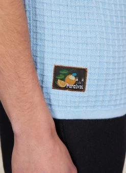 Dip Dab Knitted Shirt | Organic Cotton | Light Blue -Urban Wear Shop PERCIVAL MENSWEAR DIP DAB LIGHT BLUE 4