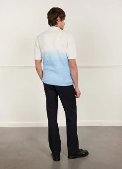 Dip Dab Knitted Shirt | Organic Cotton | Light Blue -Urban Wear Shop PERCIVAL MENSWEAR DIP DAB LIGHT BLUE5