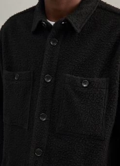 Blanket Overshirt | Casentino Wool | Black -Urban Wear Shop PERCIVAL MENSWEAR ECOMM BLACK CASENTINO 7