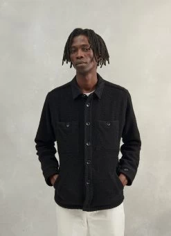 Blanket Overshirt | Casentino Wool | Black