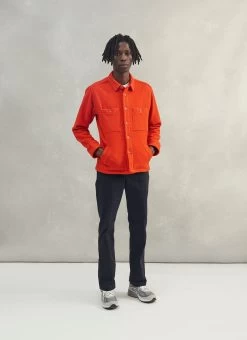 Blanket Overshirt | Casentino Wool | Orange 19 Blanket Overshirt | Casentino Wool | Orange -Urban Wear Shop PERCIVAL MENSWEAR ECOMM ORANGE CASENTINO