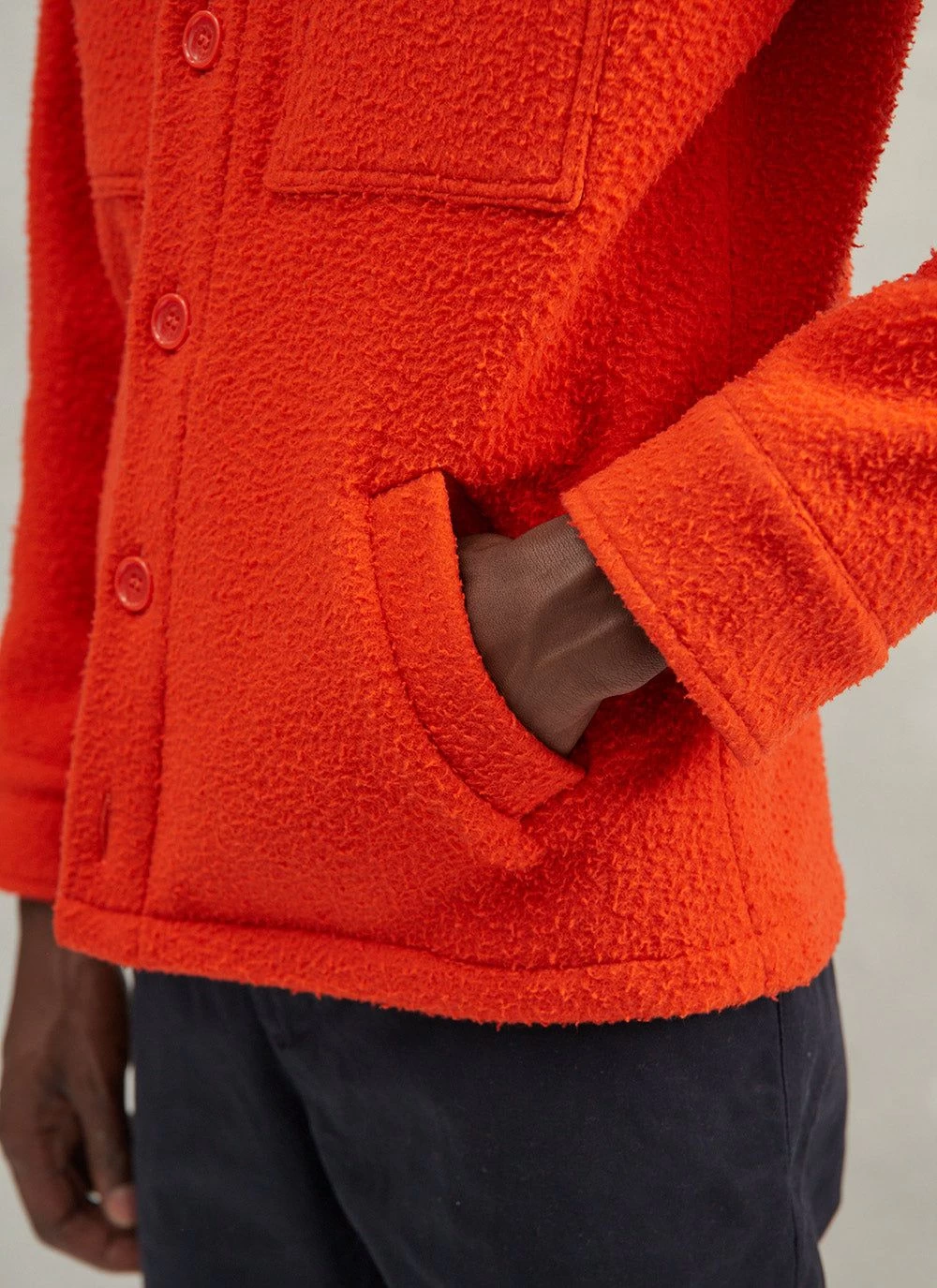 Blanket Overshirt | Casentino Wool | Orange 11 Blanket Overshirt | Casentino Wool | Orange - Image 9