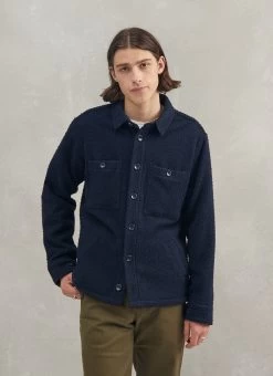 Blanket Overshirt | Casentino Wool | Navy -Urban Wear Shop PERCIVAL MENSWEAR ECOM CASENTINO NAVY 11