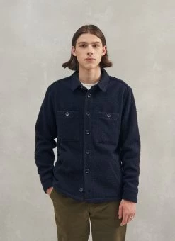 Blanket Overshirt | Casentino Wool | Navy