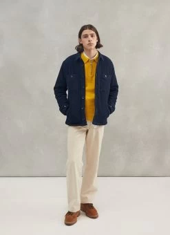 Blanket Overshirt | Casentino Wool | Navy -Urban Wear Shop PERCIVAL MENSWEAR ECOM CASENTINO NAVY1