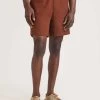 Shorts | Tech Pique Weave | Espresso -Urban Wear Shop PERCIVAL MENSWEAR ESPRESSO WAFFLE SHORTS 1