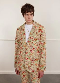 Floral Tailored Blazer | Multi -Urban Wear Shop PERCIVAL MENSWEAR FLORAL BLAZER2