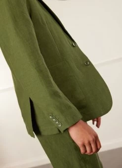 Tailored Linen Blazer | Forest 20 Tailored Linen Blazer | Forest -Urban Wear Shop PERCIVAL MENSWEAR FOREST LINEN BLAZER