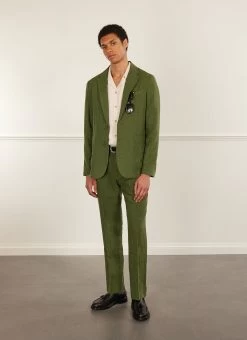 Tailored Linen Blazer | Forest 19 Tailored Linen Blazer | Forest -Urban Wear Shop PERCIVAL MENSWEAR FOREST LINEN BLAZER5copy