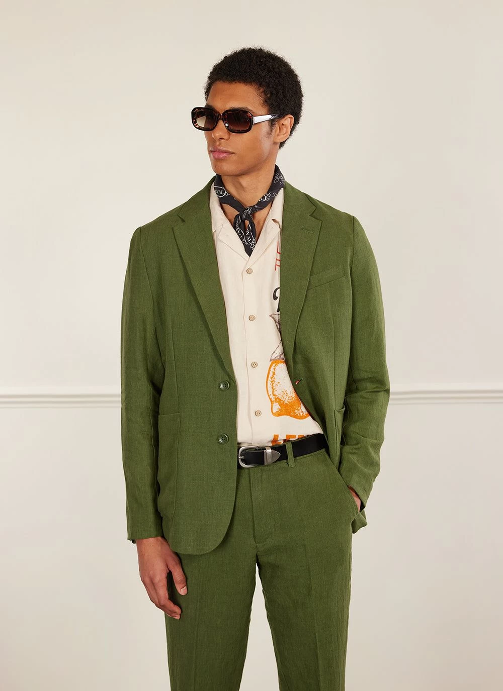 Tailored Linen Blazer | Forest 3 Tailored Linen Blazer | Forest