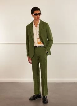Tailored Linen Blazer | Forest 16 Tailored Linen Blazer | Forest -Urban Wear Shop PERCIVAL MENSWEAR FOREST LINEN BLAZER8