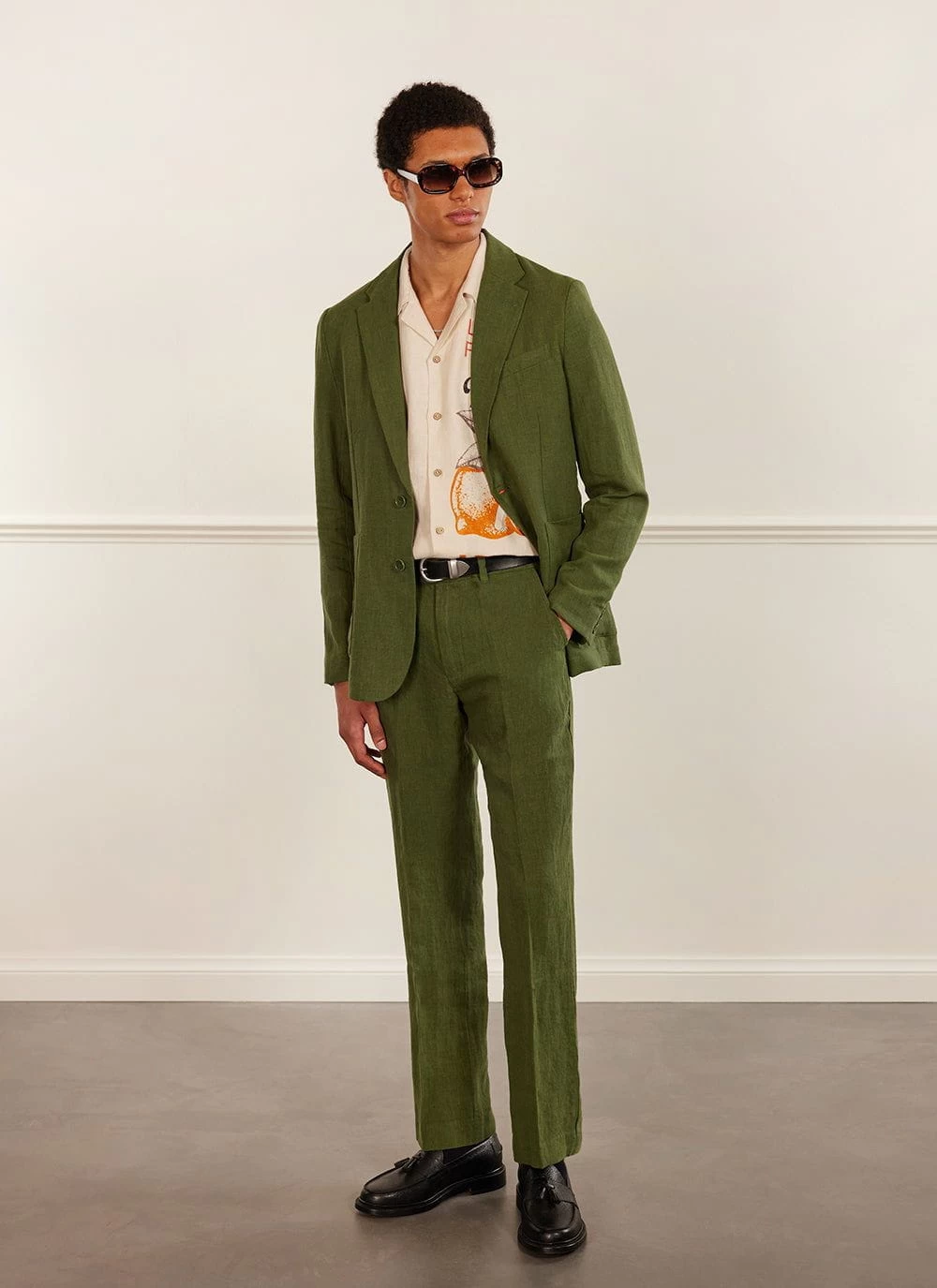 Tailored Linen Trousers | Forest 4 Tailored Linen Trousers | Forest - Image 2