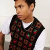 Fruit Crochet Vest | Cotton | Black -Urban Wear Shop PERCIVAL MENSWEAR FRUIT CROCHET VEST11