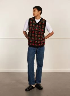 Fruit Crochet Vest | Cotton | Black 9 Fruit Crochet Vest | Cotton | Black -Urban Wear Shop PERCIVAL MENSWEAR FRUIT CROCHET VEST2