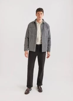 Blanket Overshirt | Casentino Wool | Grey -Urban Wear Shop PERCIVAL MENSWEAR GREY CASENTINO1